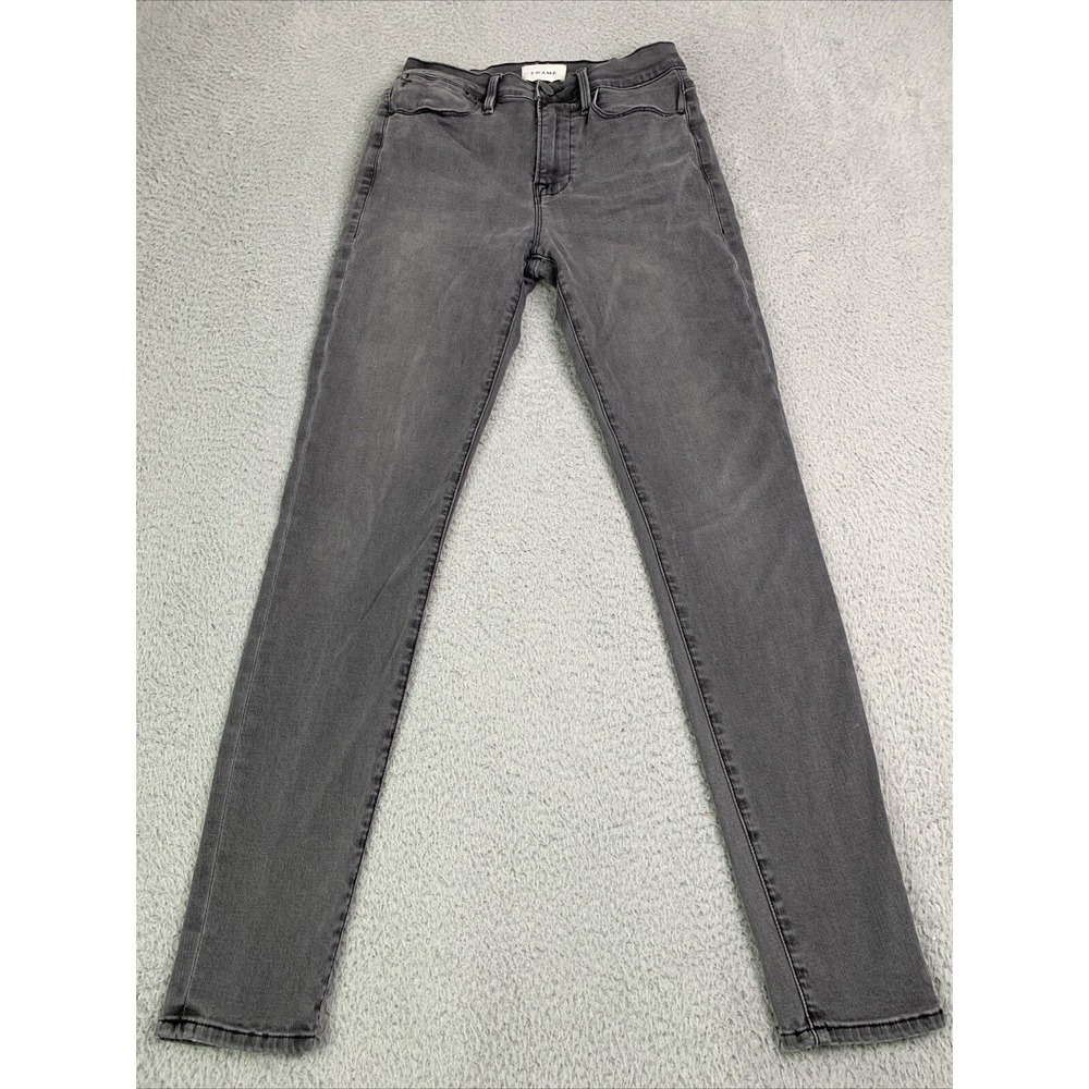 Frame Jeans Womens Size 27  Waist Size 24 Le High Skinny Jean Gray